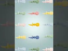 Мультфильмы Силиконовые детские вилки Ложки в разных желтых цветах 2 шт. video