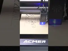 33 Вт настольная лазерная гравировка 445 нм длина волны с автоматической поддержкой воздуха video