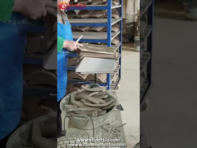 Graphic 180x110mm Grey Glazed Roof Tiles For Garden Pavilion Antique Style Buildings Roof