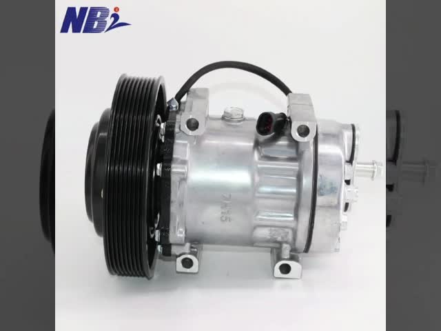 7H15 8PK 24V Автомобильный компрессор 351010151 2046604 Автомобильный компрессор кондиционера для DAF CF XF 2012-2021 видео