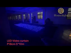 LED Double Decker Fireproof Velvet Vision Curtain for Bar Event Night Club Stage Backdrop Cloth