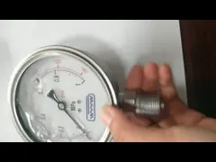 100mm SS304 Stainless Steel Pressure Gauge فشار سنج هیدرولیک فشار سنج مانومتر