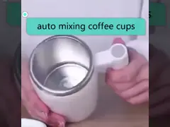 Auto mixing ccoffee cups