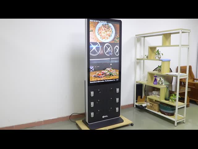 インタラクティブなLcd床立面デジタルサイネージディスプレイ 電話 充電 パスワード キャビネット デジタルサイネージ