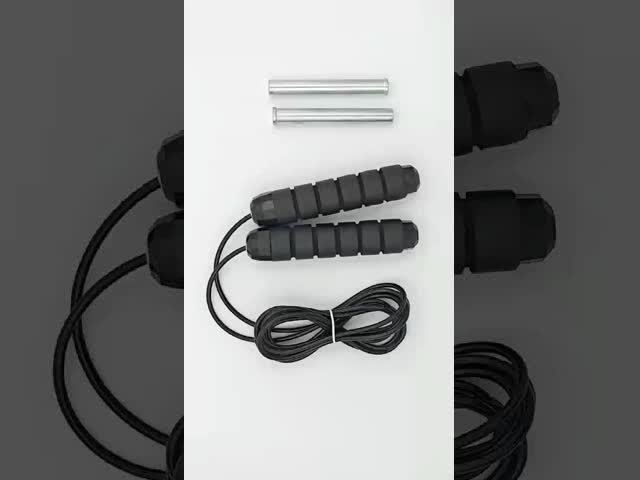 KSX-TS1 Professional Exercise Jump Rope Adjustable Speed Black Soft Handle video