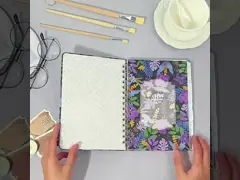 128гм Мат арт-бумага Интерьер Custom Luxury PU Leather Embossing Notebooks для офсетной печати CMYK video