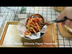 Напечатанная круглая пекарная бумага не липкая и одноразовая с пергаментным силиконовым покрытием video