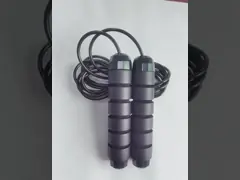 Customized Logo Fitness Jump Rope Professional With 325g Weight And Black Color video