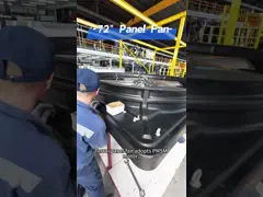 Мощный панельный вентилятор специально разработан для вентиляции с диаметром лопастей 1830 мм и объемом воздуха 120000 м3/ч video