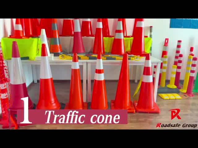 Wholesale 100cm Reflective PE Traffic Cone with Plastic Lifting Ring Roadblock Traffic Warning Product Road Work Cones 50cm 75cm 100cm Traffic Cones Rubber Base PE Traffic Safety Cone