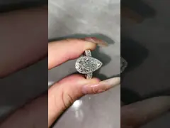 Podwójne Paski Pier Diamentowy Pierścień zaręczynowy Ślubny Laboratorium Rosnące Pierścienie Diamentowe