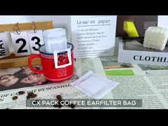 Настроенная портативная подвесная ушная капсульная кофейная сумка с одноразовым применением одноразового капсульного кофейного фильтра для путешествий video