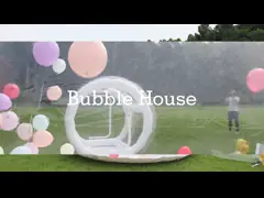 Гостиничный номер пузыря прозрачного дома шатра пузыря купола на открытом воздухе располагаясь лагерем раздувной video