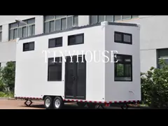 Prefabricated Mini House Modular Prefabricated Light Steel Structure Tiny House On Wheels video