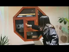 Лучший дизайн Восьмиугольные фиксированные стеклянные окна с высоким висящим алюминиевым сплавом video