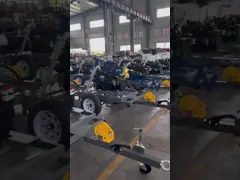 9 м ручная мобильная осветительная башня с 4x1000W прожекторами для строительной площадки video