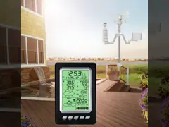 Настраиваемая модель домашней станции прогнозирования погоды Wifi с направлением ветра Размер 189*125*27 мм video