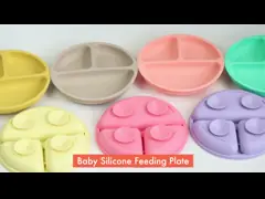 540ml Green Silicone Childrens Plates Infant Silicone Childrens Dishes