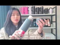 thermo travel mug with 2 cups