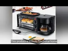 Многоцелевой 3 в 1 завтраковый прибор с механическим таймером и кофеваркой video