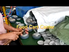 4 Inch Food Cart Heavy Duty Trolley Wheels Without Brake TPR Grip ring stem swivel food service cart casters