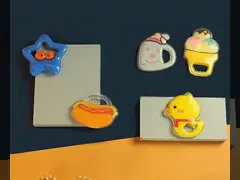 2 цвета Желтая утка Арбуз Силиконовый детский зуб Маш Фрукты на заказ С размерами 8 * 7,3 см И весом 30 грамм video