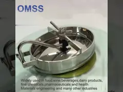 SS316L Sanitary Stainless Steel Oval Inner Opening Manhole Cover For Pressure Vessels