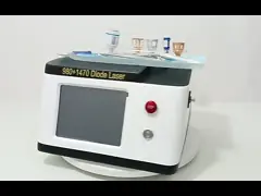 Диодная лазерная косметическая машина 1470nm 980nm Диодная лазерная машина для удаления сосудов video