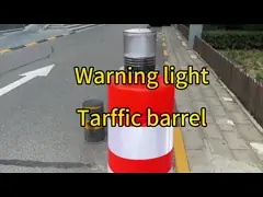 Heavy duty 13KG 1100*300*560mm orange reflective PE traffic barrels for road construction
