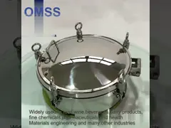 Круглый металлический крышка водостока DN500 из нержавеющей стали санитарный с давлением video