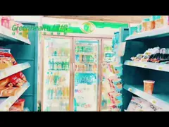 Одно 2 3 4 двери коммерческий охладитель напитков для удобства продуктовый магазин video