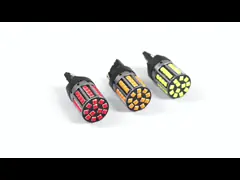 Белый алюминиевый сплав светодиодный поворотный сигнал 1156 1157 T20 3030 44SMD обратный свет 12V 24V video