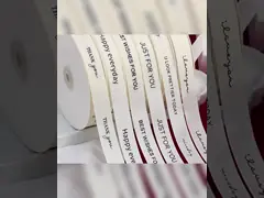 White Grosgrain Ribbon 20mm Printed Cotton Ribbon OEM Eco Friendly