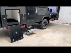 Кэмпинг трейлер с твердым верхом роскошный кожаный спальный салон алюминиевая крыша изоляция video