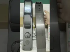 Grey Face Recognition Smart Door Lock Video Intercom Door Lock Hợp kim nhôm