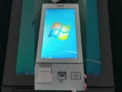 22 дюймовый сенсорный экран самообслуживание продажа киоск платежные киоски с принтером квитанции video