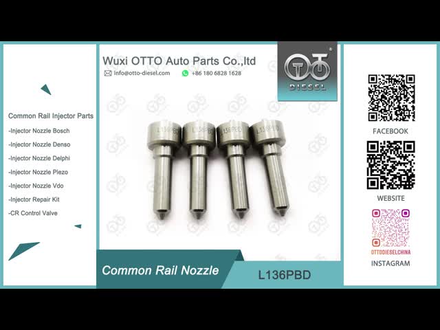 L136PBD Delphi Common Rail Nozzle For Injectors R02501Z / EJBR03001D / 00403Z