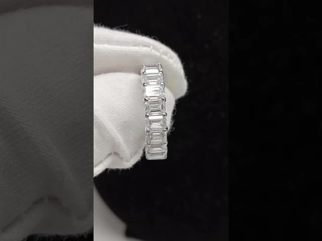 Oval Lab Grown Diamond Rings Emerald Cut Eternal Diamond Ring video
