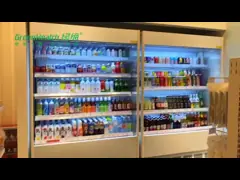 Энергосберегающие стеклянные двери многоэтажные открытые холодильники для проектов супермаркетов video