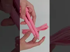 Розовая пластиковая ручка фитнес скакалка простый дизайн детская скакалка video