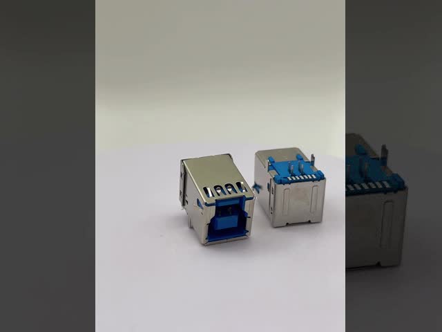 PBT Preto 3.0 USB PCB conector Tipo A Feminino com RJ45 empilhado