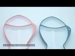 233 грамм Силиконовая детская посуда разделенные тарелки OEM с размером 23 * 18 * 3,7 см и весом 233 грамма video