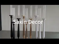Factory Custom Different Colors Glass Jars Tall Metal Candlesticks For Wedding Centerpieces