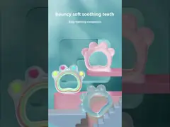 Flexible Bear Paw Cow Silicone Baby Teether Toy 8x9cm With Size Is 8*9 cm And Weight Is 35 Gram