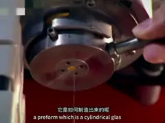 Ультрафиолетовые видимые длины волн Волокна Преформа G652D Преформа для обнаженного ядра волокна кабель video