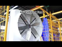 Большой объем воздуха птицеводство животноводство выхлопные вентиляторы стекловолоконные лезвия осевые вентиляторы потока video