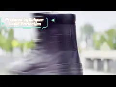 Обувь Shengjie Ботинки Шнурки Закрытие Кожа Прочный высокорежущий рабочий материал Работа на земле Безопасность обуви video