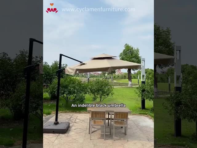 8 Aluminium Ribs Large Garden Parasol 3m Garden Umbrella OEM video