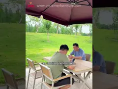 8 Aluminium Ribs Large Garden Parasol 3m Garden Umbrella OEM video