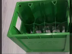 Collapsible Stackable Storage Crates Plastic Bottle Crates Logo Customized